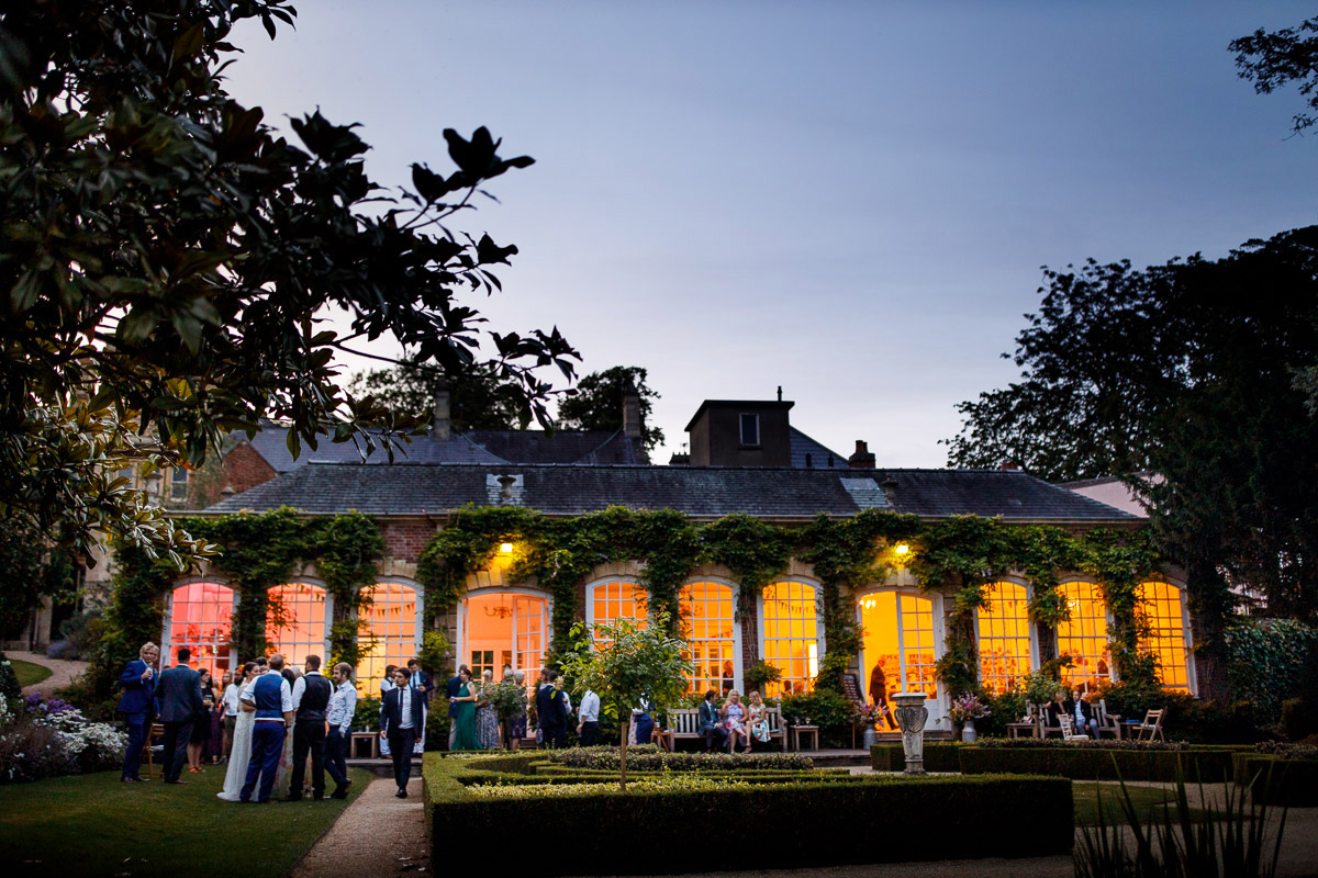 The Orangery at Goldney Hall at night